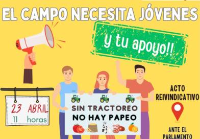 Juventudes Agrarias de Andalucía se concentrará este martes ante el Parlamento Andaluz