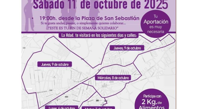 En marcha los preparativos para la 14ª Marcha Solidaria de Ntro. Padre Jesús Nazareno este sábado