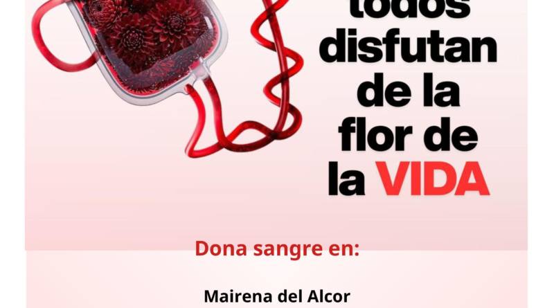 El próximo martes 19 nueva jornada de Donación de Sangre en Mairena del Alcor