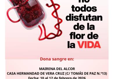 Donación de Sangre en la Veracruz de Mairena del Alcor desde el próximo martes 10 al jueves 12