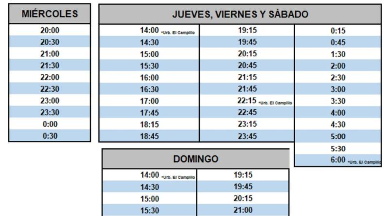 Horario del Servicio de Autobús a la Feria de Mairena del Alcor