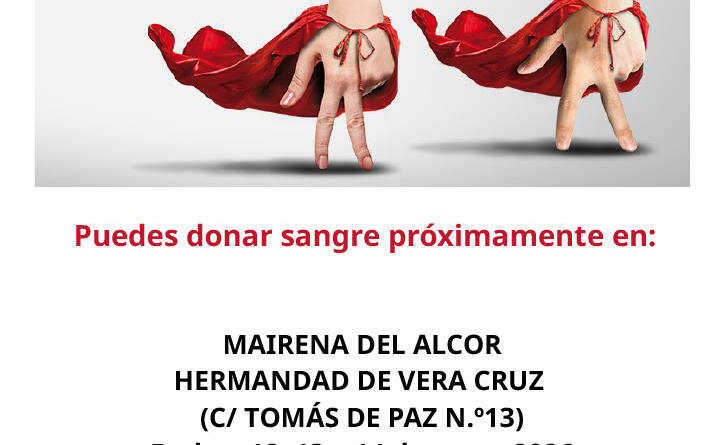 Nueva campaña de donación de sangre en La Veracruz de Mairena del Alcor desde mañana martes 12 hasta el jueves 14