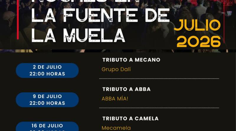 Todos los jueves de julio, conciertos en La Fuente de la Muela de El Viso del Alcor