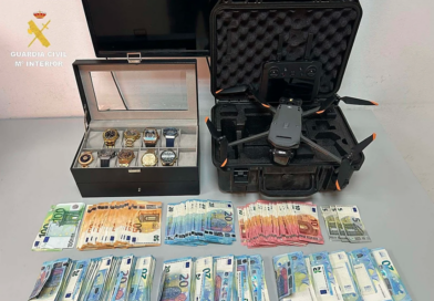 La Guardia Civil interviene en Los Alcores 20.000 euros y nueve relojes de alta gama en una operación contra la droga